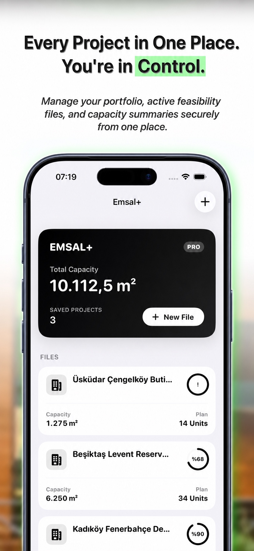 Emsal+ projects dashboard