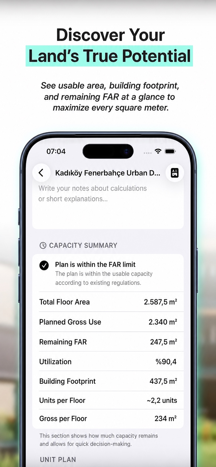 Emsal+ land capacity analysis
