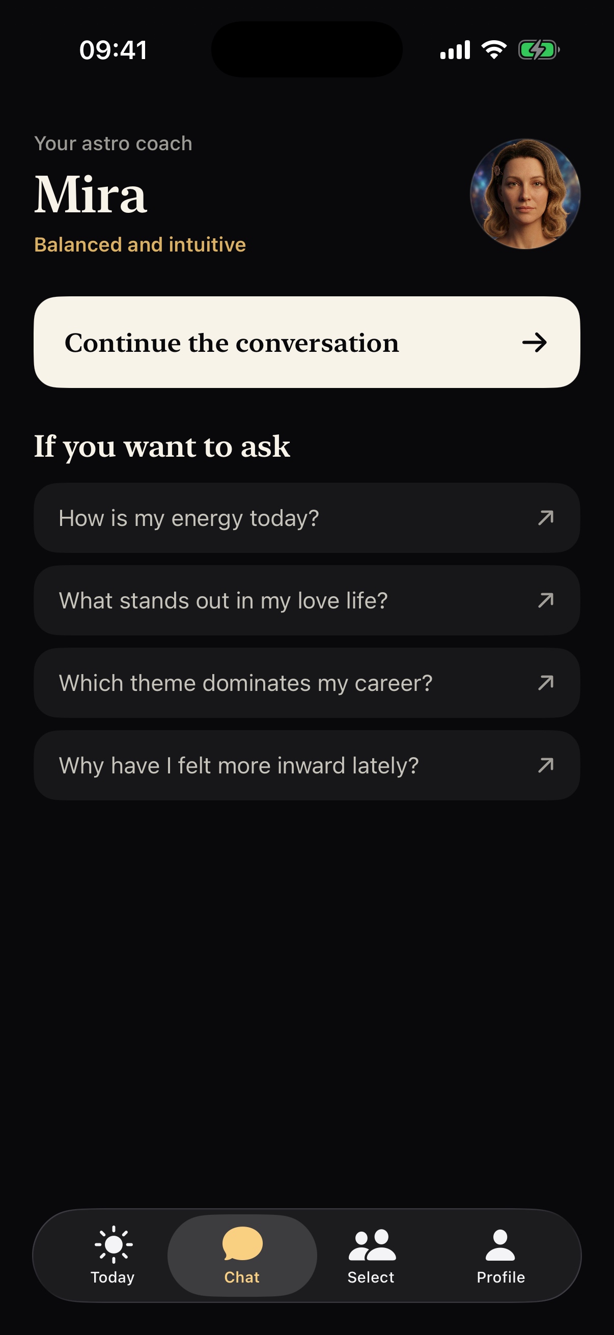 Sezgi astrology advisor chat