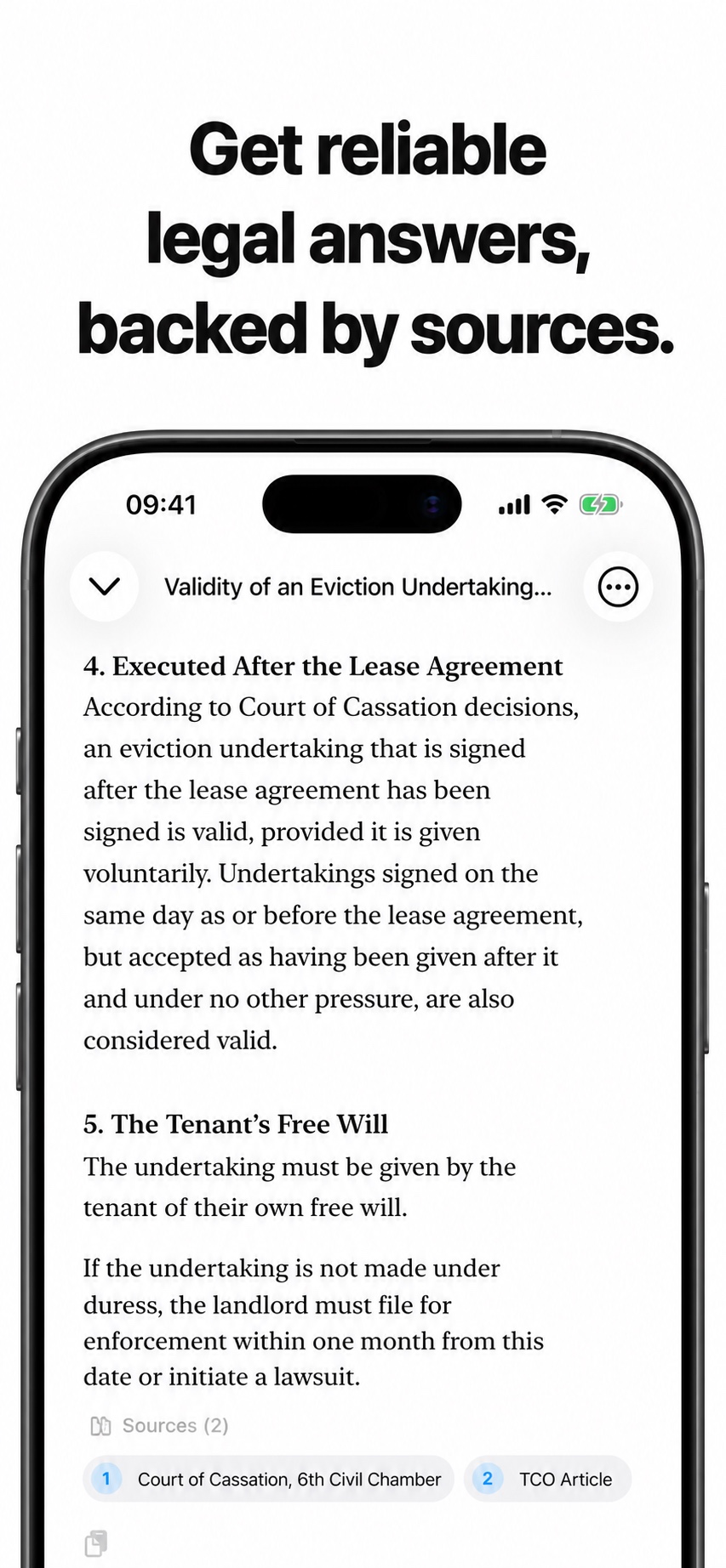 Terazi source-backed answer screen